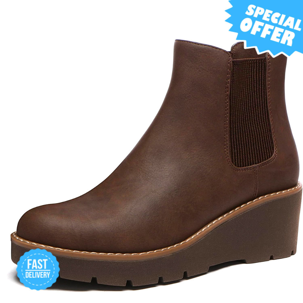 BRAND NEW Athlefit Chelsea Wedge Boots - Stylish & Comfortable!